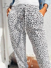 Ingvn - Women Fashion Casual Leopard Printed Trousers