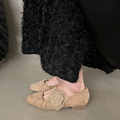 Ingvn  Women Pumps Shoes Fashion Shallow Flower Ladies Slip On Shoes Street Style Dress Mary Jane Shoes