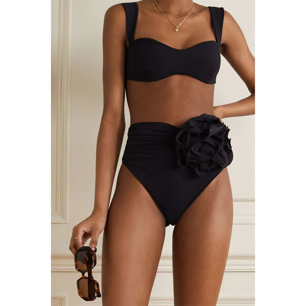 Floral Bikini Set Women Swimsuit High Waist Bikini Push Up Bikinis Sexy Bathing Suit Beachwear Print Biquini Female  Beach