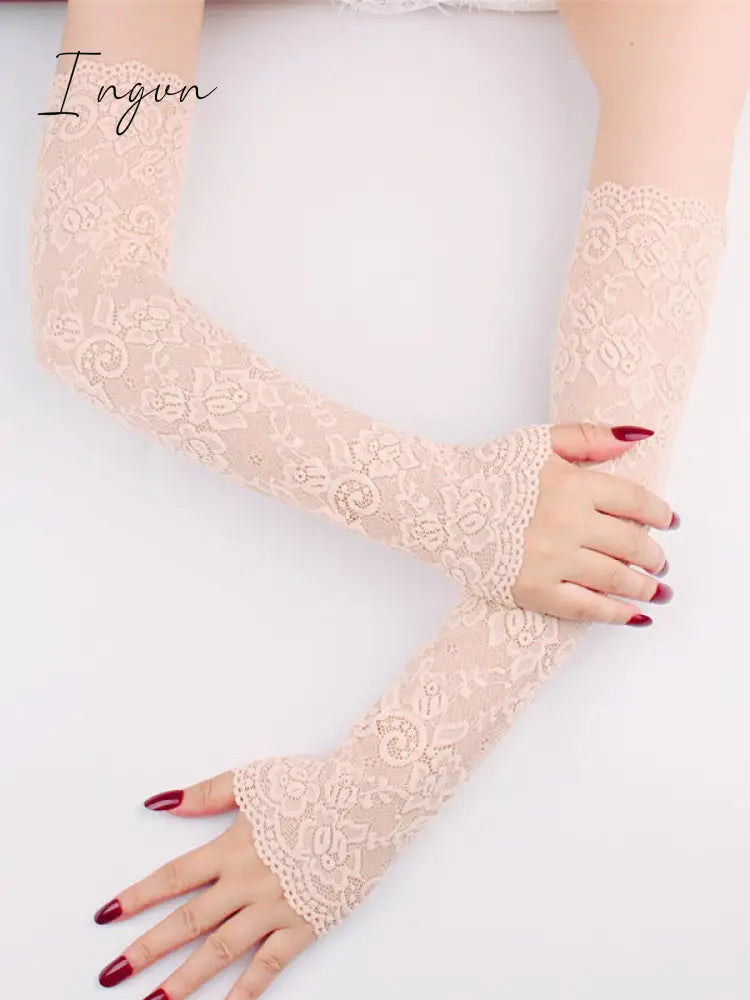 Ingvn - Original 7 Colors Lace Hollow Embroidered Sleevelet Accessories