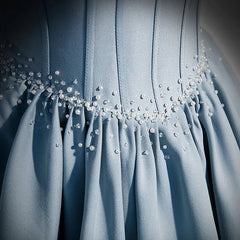 New light blue sweet long floor length lady girl women princess banquet party ball prom performance dress gown