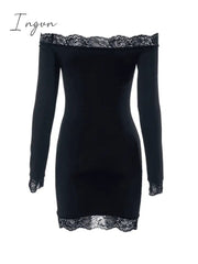 Ingvn - Lace Bandeau Slim Mini Dress