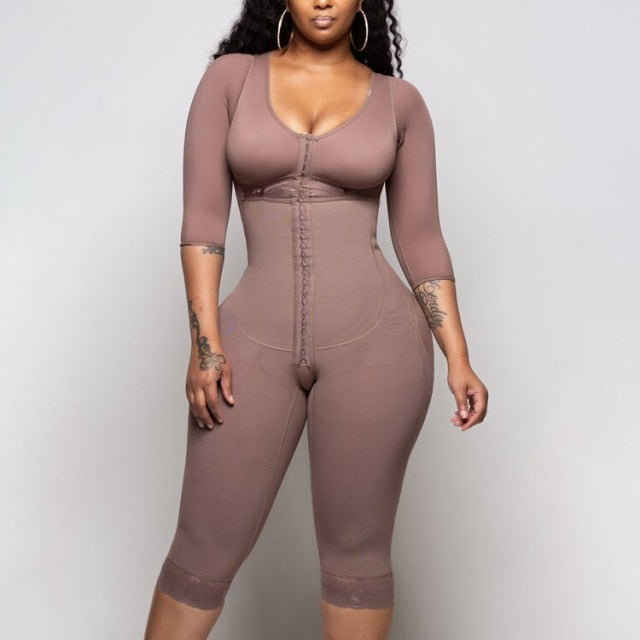 Solid Color Shapewear New Breasted One Piece Shapewear High Compression Faja Bra Waist Trainer