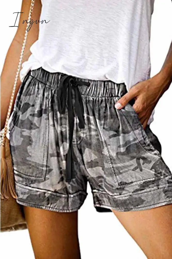 Ingvn - Summer Loose Print Shorts