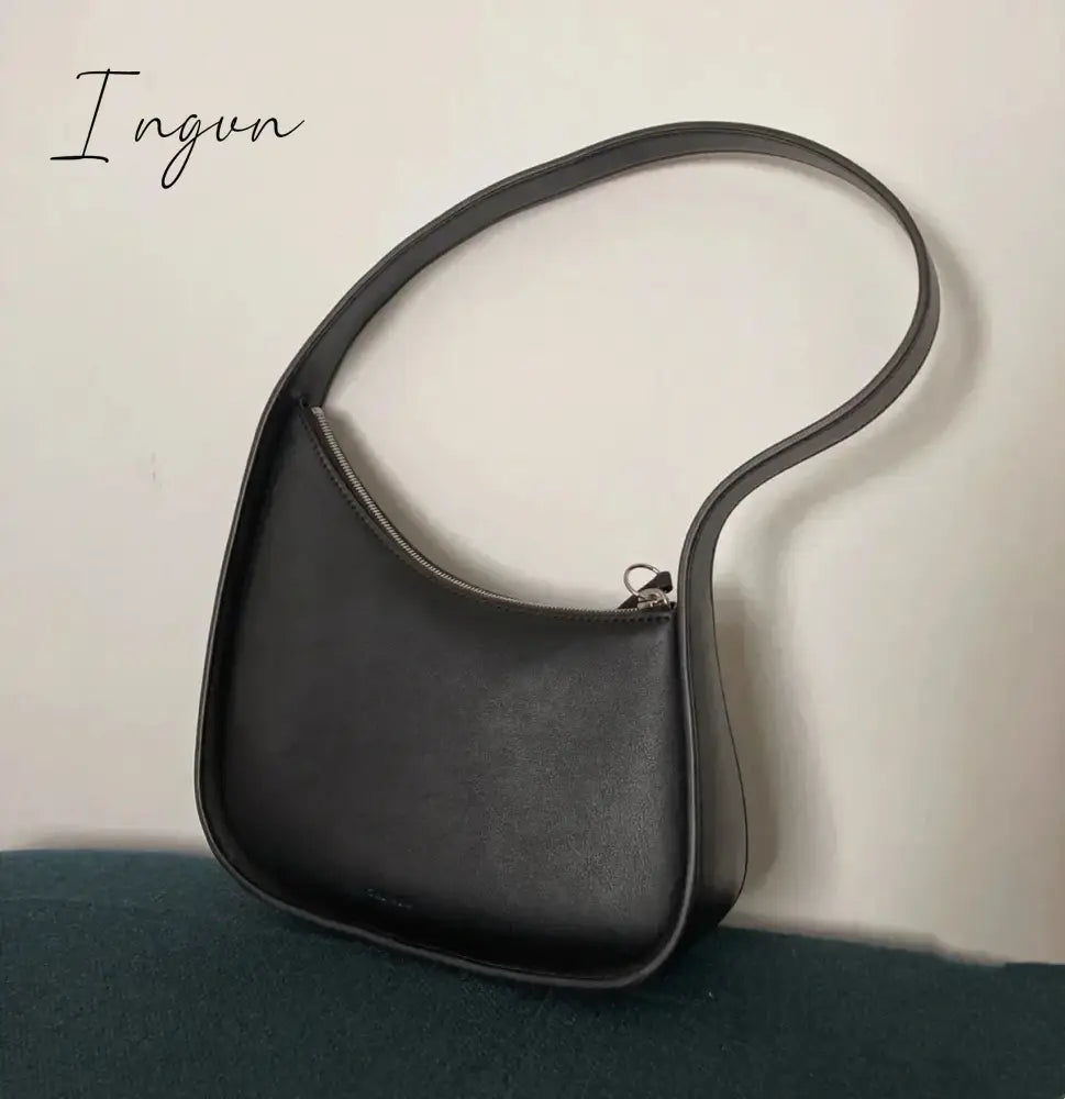 Ingvn - First Layer Cowhide New Leather The Moon-shaped Row Ladies Handbag Top Underarm Lcu Mini Bag