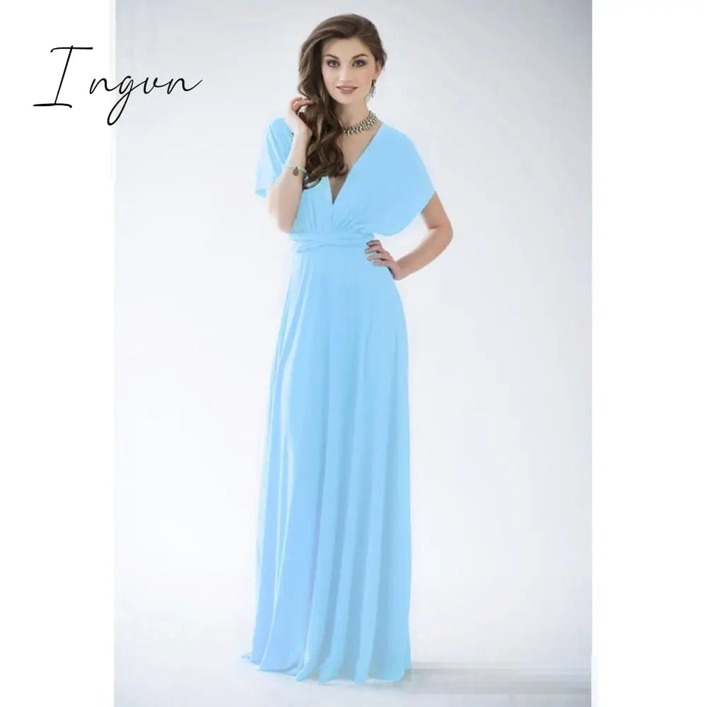 Ingvn - Sexy Women Maxi Dress Red infinity Long Dress Multiway Bridesmaids Convertible Wrap Party Dresses Robe Longue Femme Plus Size