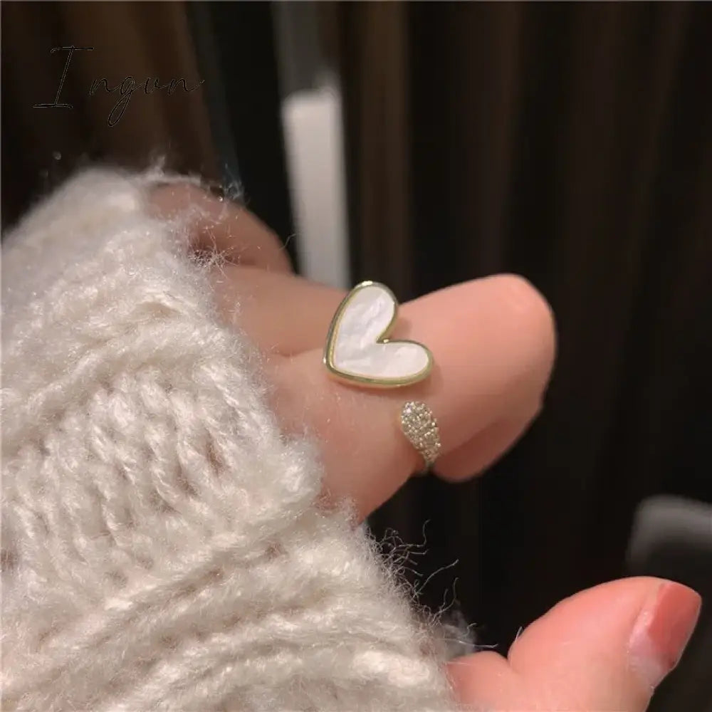 Korean New Exquisite Geometric Round Ring Women's Fashion Luxury Zircon Finger Ring Simple Temperament Versatile Jewelry