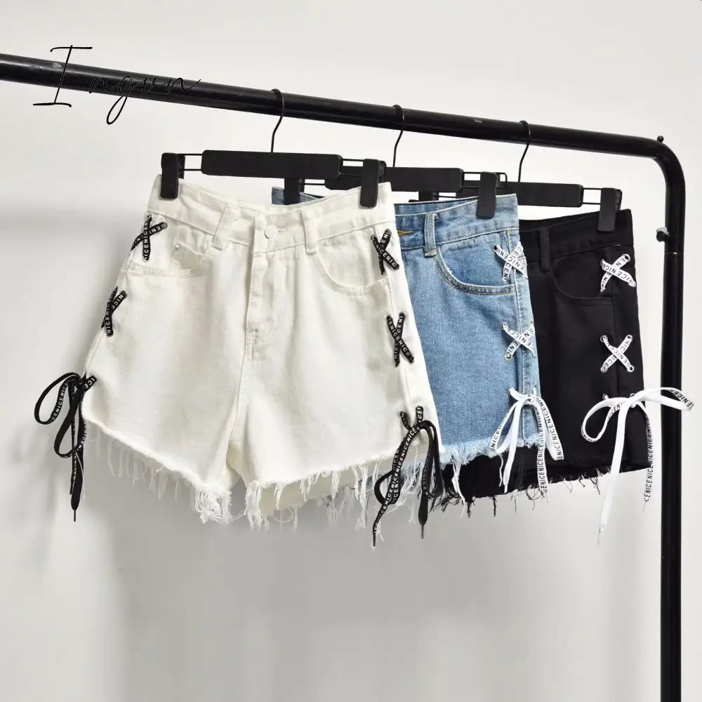 Ingvn - 2 Pieces Shorts Sets Summer Sweet Korean Off Shoulder Tops And Shorts 2 Pieces Sets Women Clothing Two Pieces Outfits Plus Size