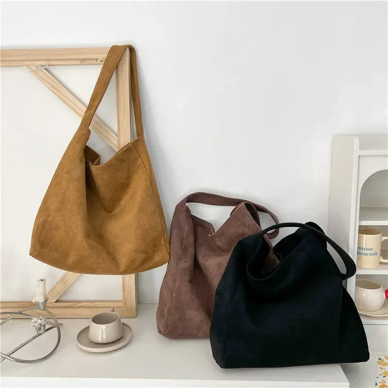 Ingvn  High Quality Women's Shoulder Bags New Large Capacity Suede Design Youth Ladies Handbag Free Shipping Bolsas Femininas