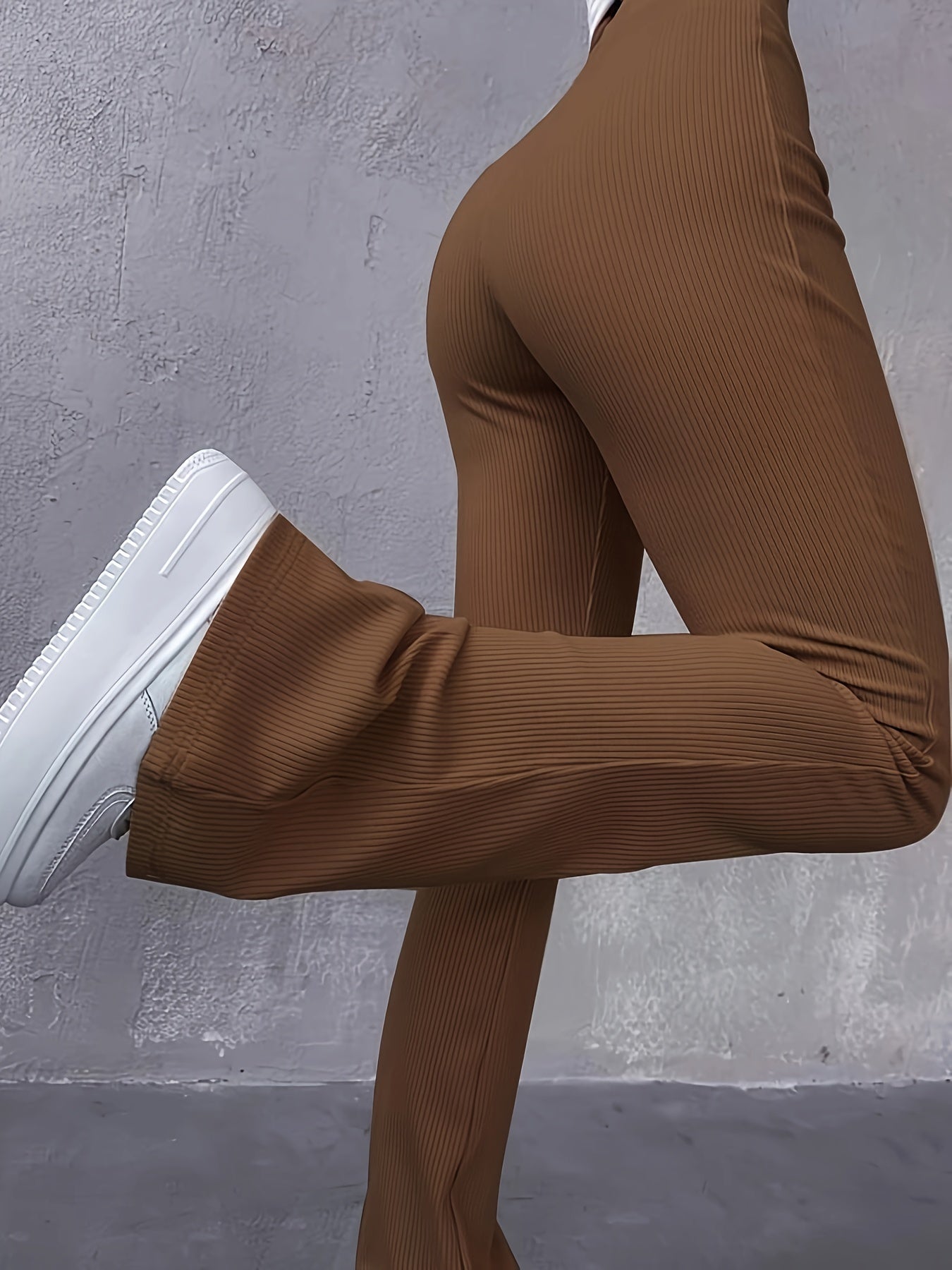 Chic High-Waist Leggings - Comfort Stretch, Solid Color, Perfect for Autumn & Winter - Womens Fashion