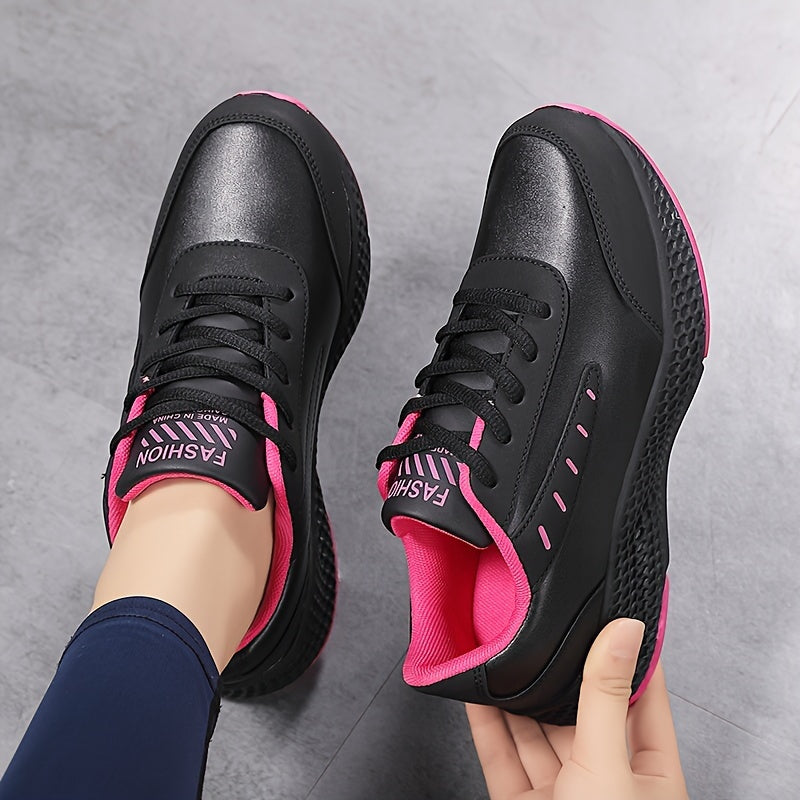 Fashion Lightweight Non-slip Low Top Sneakers, Comfortable Solid Color Running Shoes, Women's Footwear