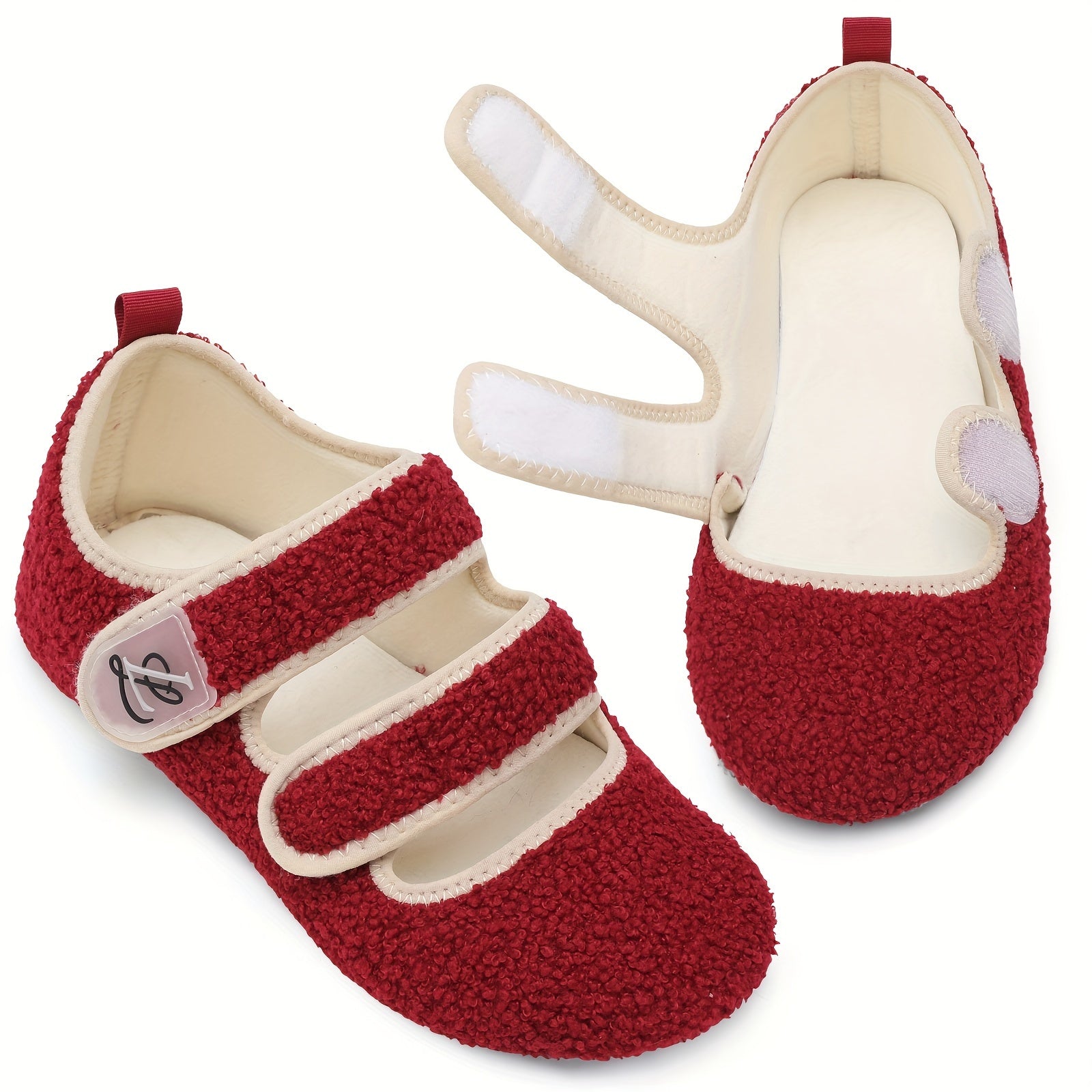 Cozy Wide Fit Slippers for Women - Soft, Lightweight, Non-Slip Rubber Sole, Hook-and-Loop Fastener, Breathable Fabric Upper, EVA Insole, Perfect for Indoor/Outdoor Use in Fall Season