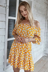 Ingvn - Dainty Daisy Off The Shoulder Dress