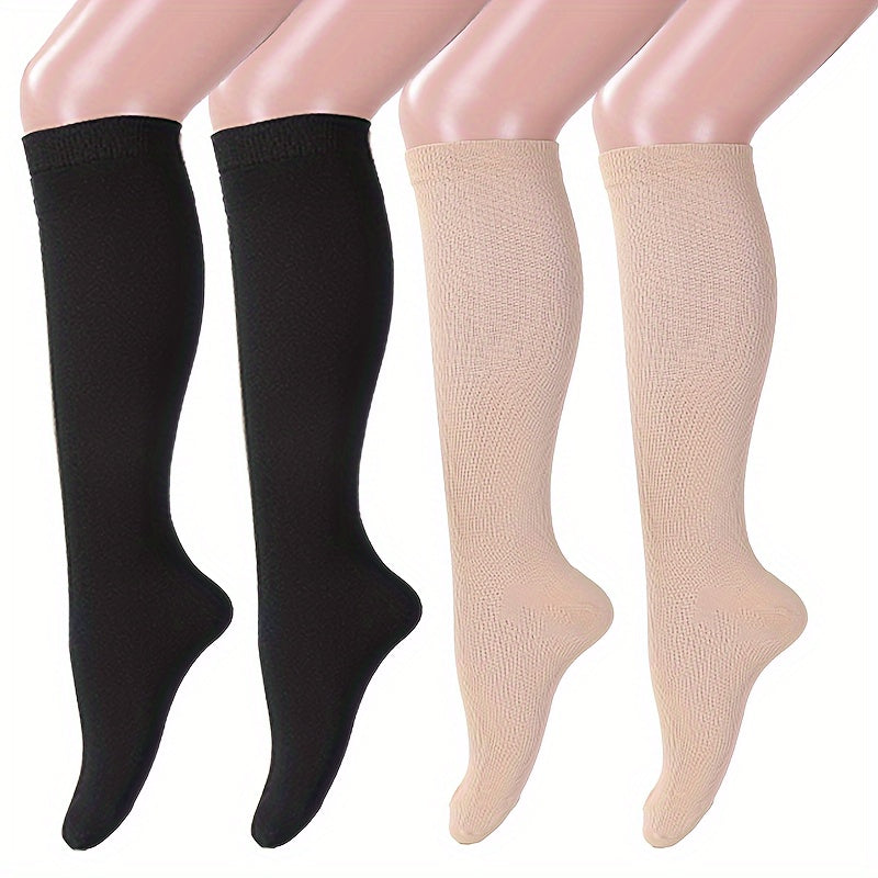 4 Pairs Copper Compression Socks For Women And Men Circulation Support For Medical, Running, Nursing, Athletic