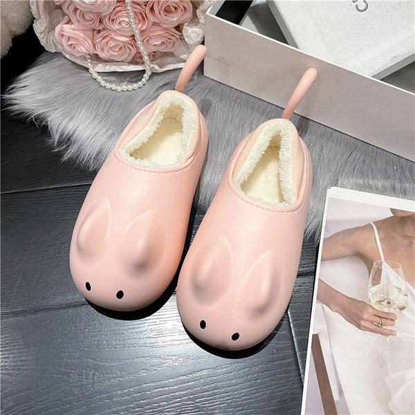 Women's Heels Casual Female Sneakers Woman-shoes Shoes Slip-on Roses Fashion Rome Short Plush Basic Med PU with Shoes Women