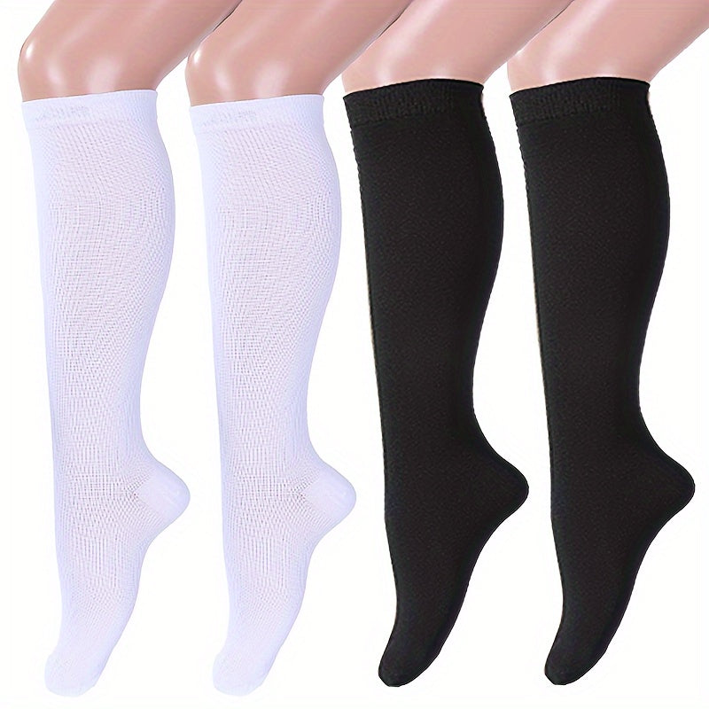4 Pairs Copper Compression Socks For Women And Men Circulation Support For Medical, Running, Nursing, Athletic