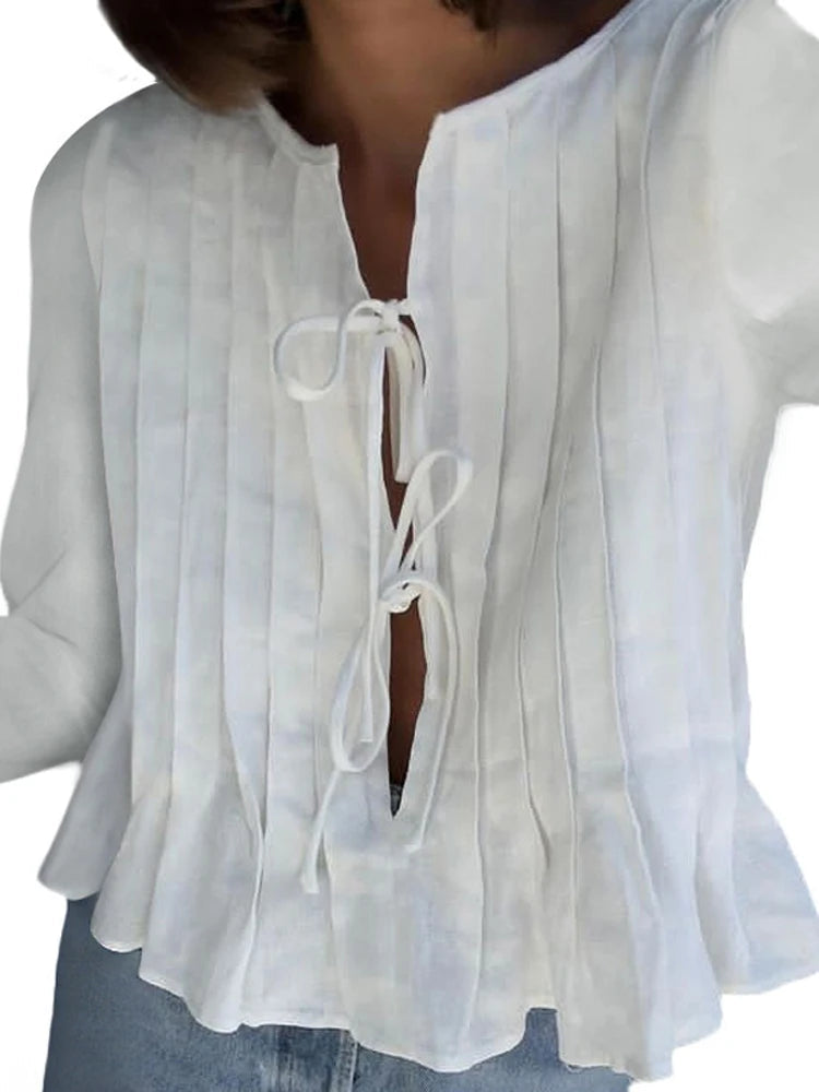 White Bandage Ribbed Tank Top Shirts For Women Hollow Out Sleeveless Slim Summer Fashion Vest Women's Lace-Up Vest Y2k Top
