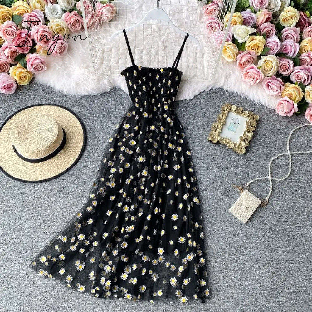 Ingvn - Women Dresses Summer Sexy V Neck Floral Print Boho Beach Dress Ruffle Short Sleeve A Line Mini Dress Wrap Sundress sexy dress