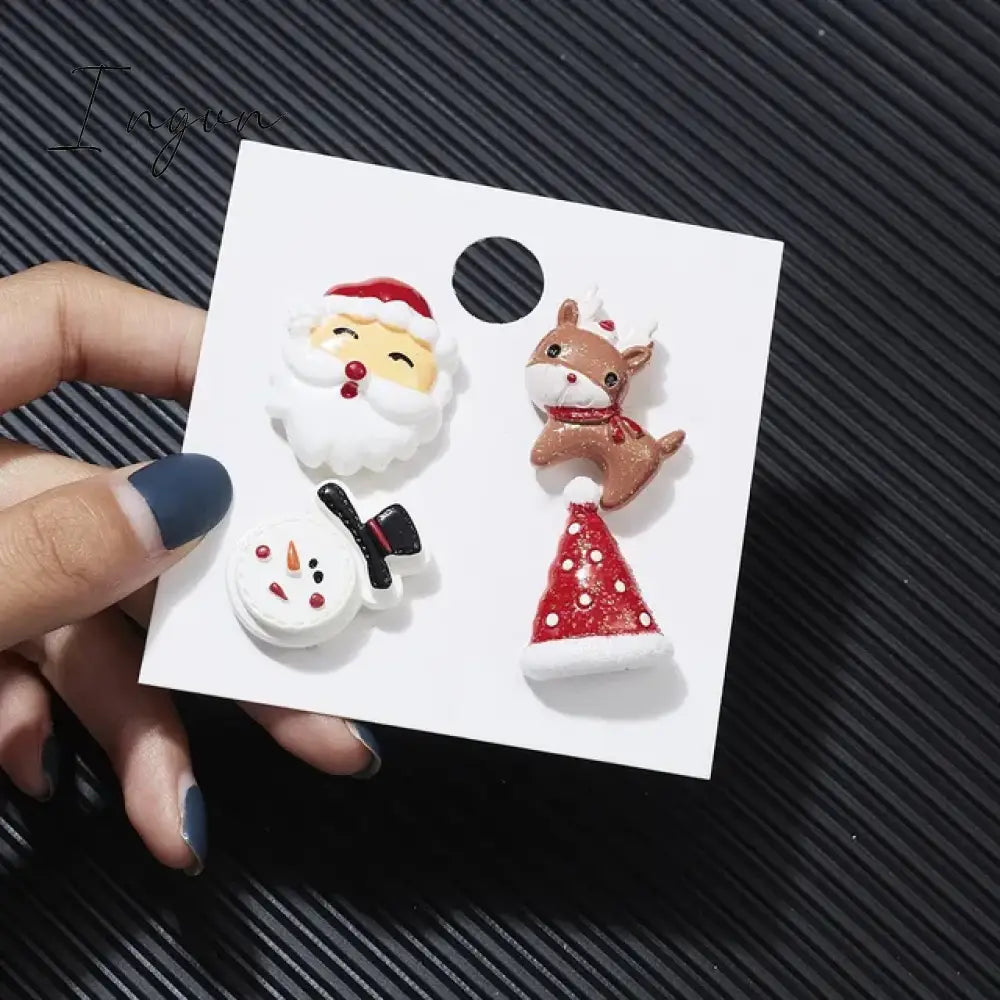 3pcs/set Christmas Gift For Women Men Brooches Enamel Pins Santa Claus Bell Elk Snowflake Xmas Tree Brooch Kids New Year Pin