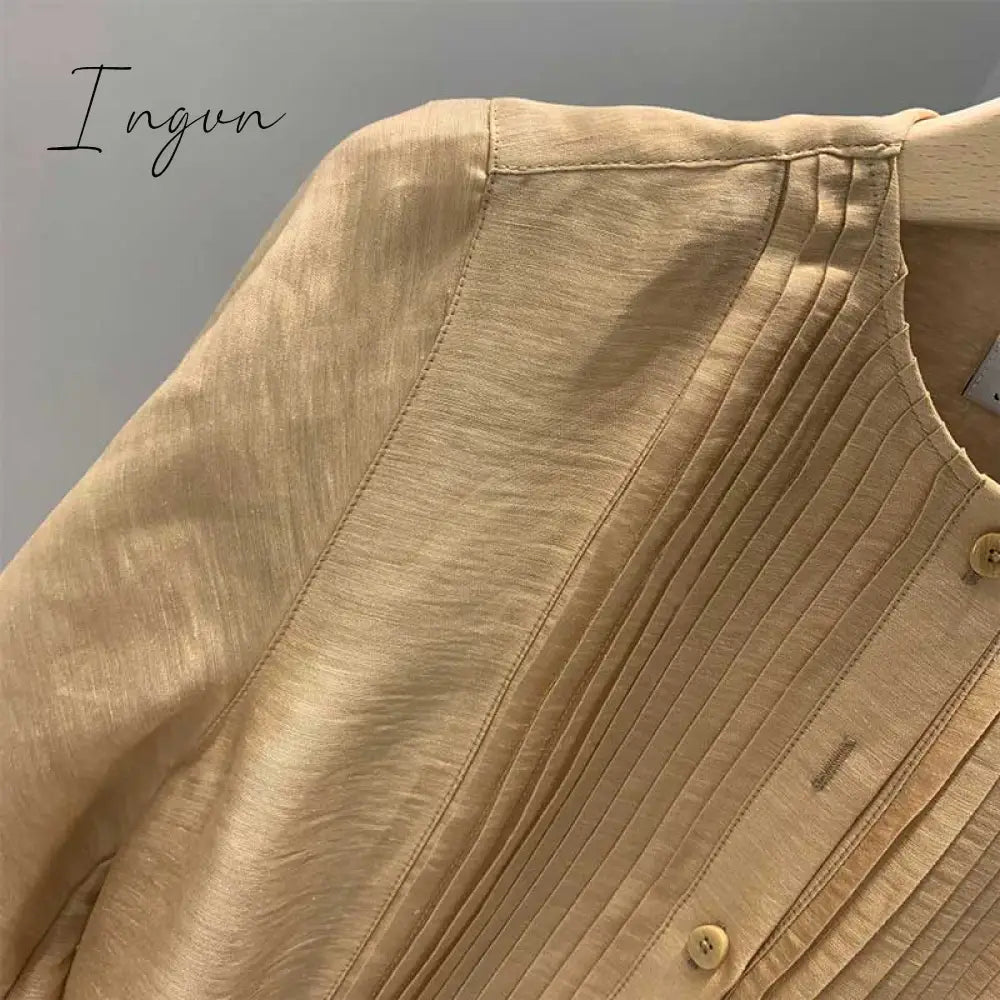 Ingvn - pleating women dress long sleeve spring autumn dress fashion ladies dress pockets mini sexy dress women