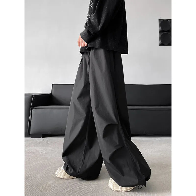 Unisex Pants Wide Leg Athletic Lounge Pants Spring Summer Lightweight Stretch Waist Casual Sportswear Joggers Loose Thin Comfort