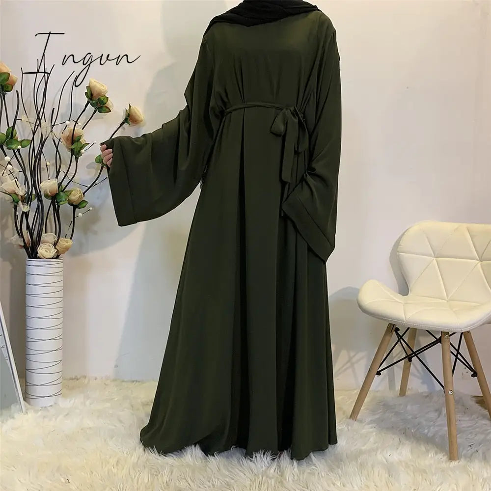 Ingvn - Outfits 2023 Fashion Trends Abaya Dubai Turkey Muslim Fashion Hijab Dress Kaftan Islam Clothing African Maxi Dresses For Women Vestido Robe Musulman De Mode