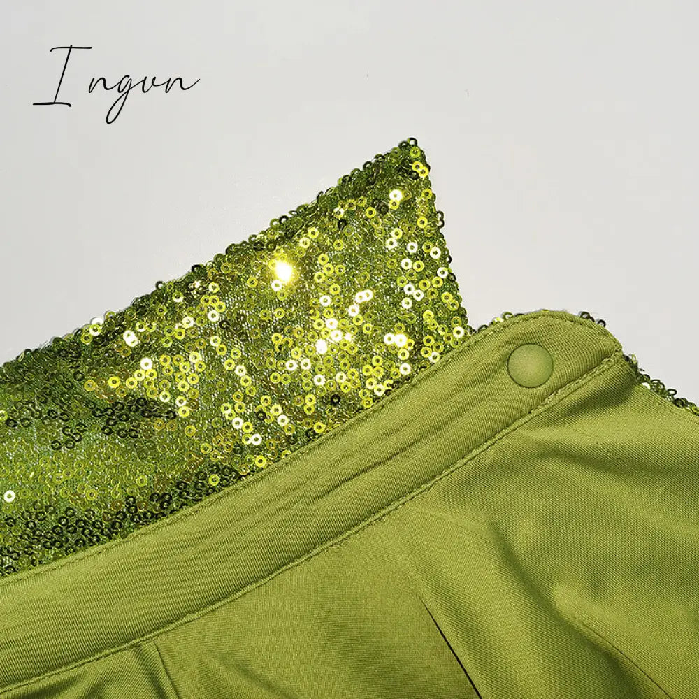 Ingvn - Turn-down Collar Bright Silk Women Blouses Red Long Sleeve Elegant Loose Blouses Women Spring Fashion Casual Streetwear Ingvn