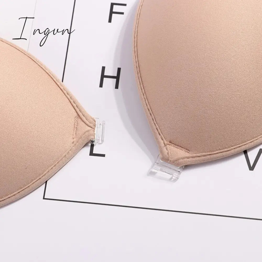 Ingvn - Sexy Women Invisible Push Up Bra Self-Adhesive Silicone Bust Front Closure Sticky Bra 1/2Pcs Backless Strapless Bra