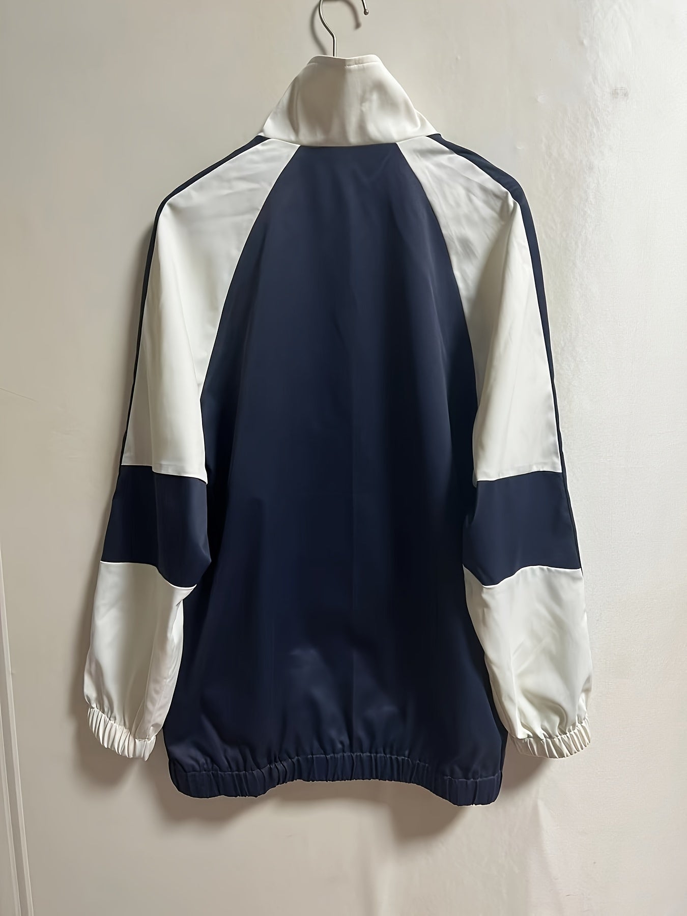 Trendy Y2K Color Block Bomber Jacket for Women - Easy Care, All-Season Comfort with Chic Lapel Neck Design