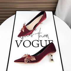 Red Wedding High Heels for Women Not Tired Feet 2025 New Chinese Toast Bride Wedding Shoes Hesu Wedding Dress