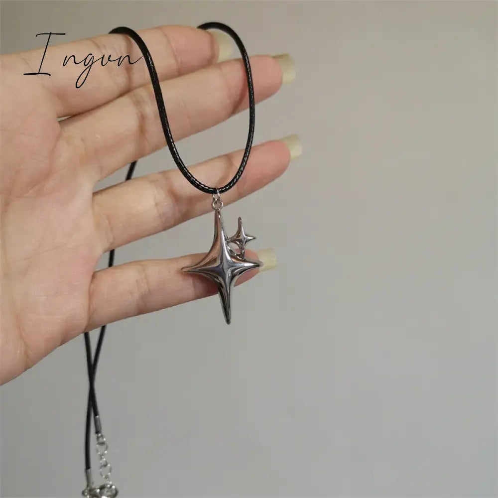 Simple Trendy Star Choker Necklace Pendant Neck Y2K Jewelry Accessories Women Girls Men's Fashion Party Snake Chain Necklace