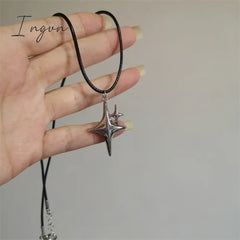 Simple Trendy Star Choker Necklace Pendant Neck Y2K Jewelry Accessories Women Girls Men's Fashion Party Snake Chain Necklace