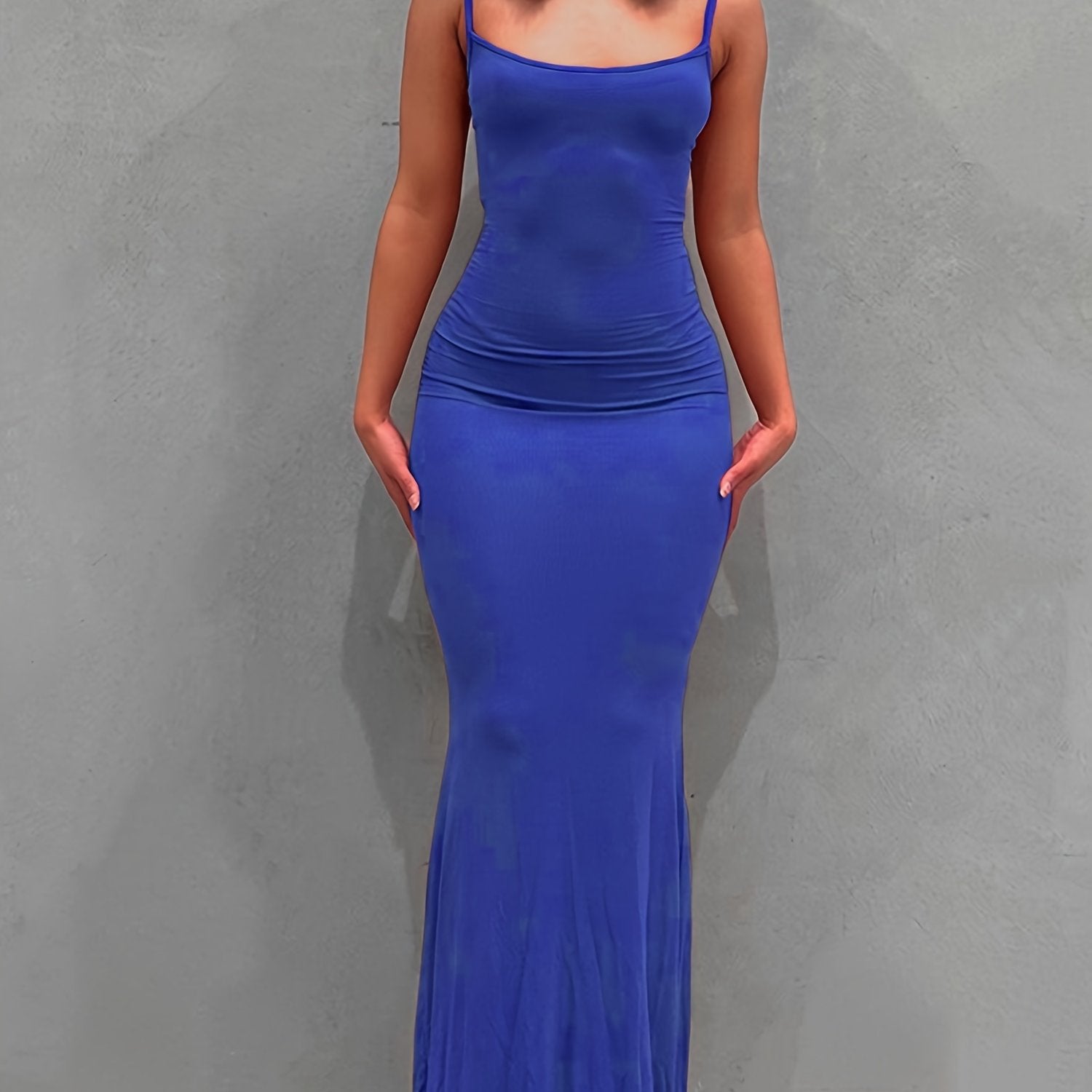 Flattering Sleeveless Backless Maxi Dress - Casual Lounge Comfort with a Sexy Twist - Seamless Bodycon Fit for Everyday Glam - Womens Fashion Must-Have