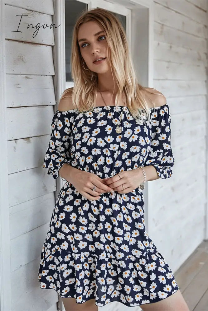 Ingvn - Dainty Daisy Off The Shoulder Dress