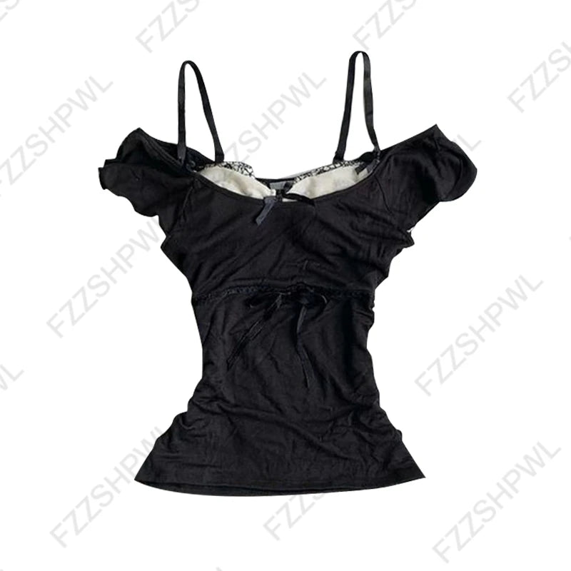 2000s New Fashion Hot Girls Casual Leopard Print Tube Top Punk EMO Rock Aesthetic Crop Top Y2K Harajuku Retro Women's Streetwear
