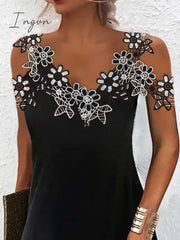 Ingvn - Women's Casual Dress Summer Dress Plain Dress Plain Lace Strap Mini Dress Fashion Modern Outdoor Street Sleeveless Regular Fit Black White Red Summer Spring S M L XL XXL
