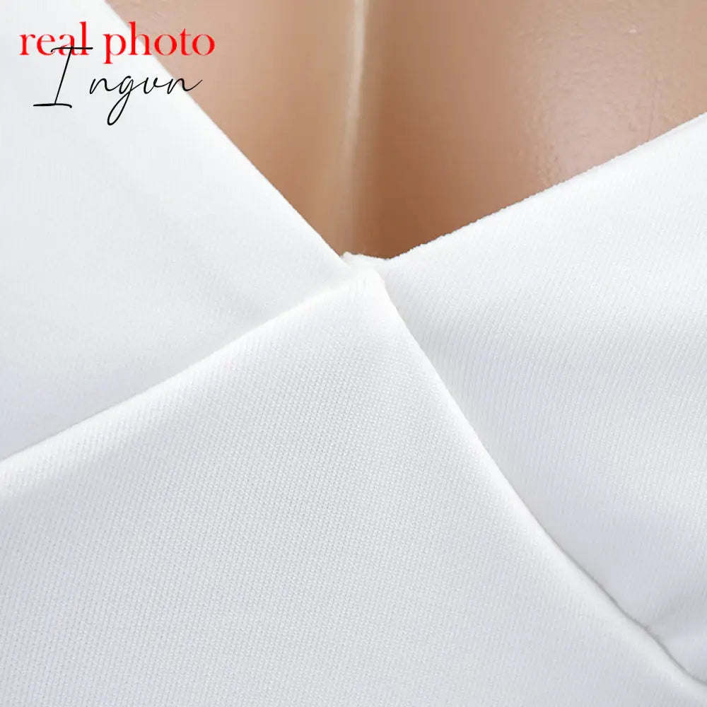 Ingvn - Spaghetti Straps Ruffles Mini Dress Club Party Elegant Sleeveless Slip Women's Summer Sundress Outfits Holiday