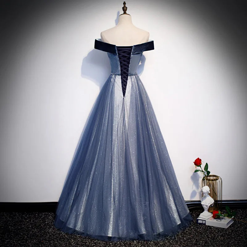 Beach Beading Evening Prom Dresses Lace Up Back V-Neck Simple Vestidos Formal Prom Gowns