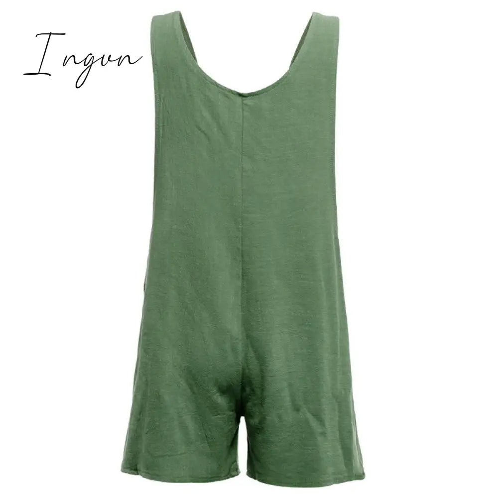 Ingvn - Cotton Pocket Jumpsuit(3 Colors)