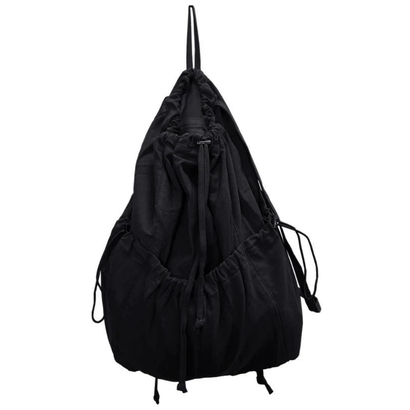 Ingvn  Fashion Ruched Drawstring Backpacks for Women Aesthetic Nylon Fabric Women Backpack Light Weight Students Bag Travel Female Bag