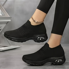 Comfortable Chic Women's Slip-On Sneakers - Lightweight, Breathable, Low-Top, All-Season Shoes with Solid Color, Plain Toe, and Durable PU Sole - Quanzhou Manufactured, Perfect for Casual Daily Wear