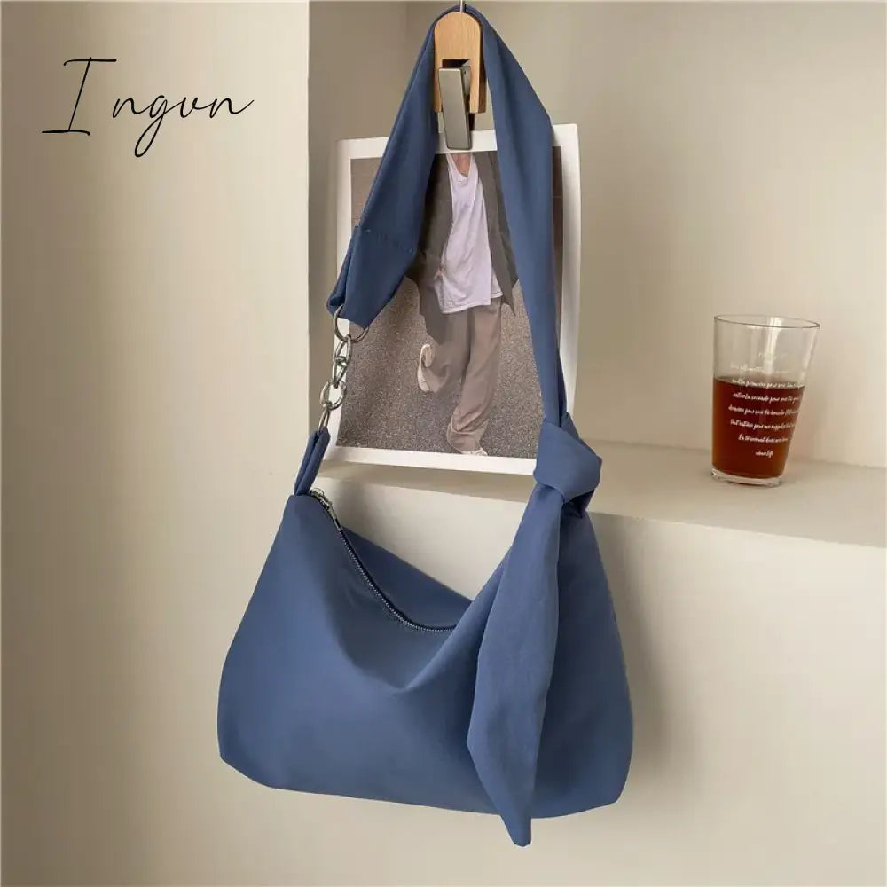 Ingvn - Handbag Women Black Shoulder Bag Designer Handbags Shopper Girls Chain Removable Adjustable Strap Messenger Nylon Crossbody Bags