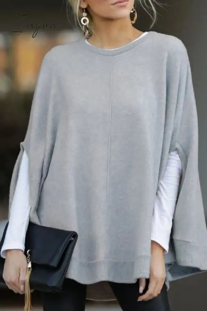 Ingvn - Casual Solid Pullovers O Neck Sweaters(5 Colors)