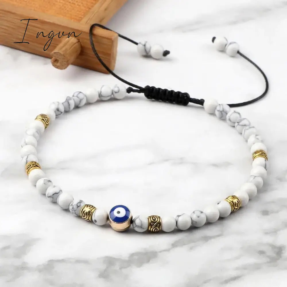 Charm Imitation Natural Stone Beaded Bracelet for Women Men Tiger Eye Beads Adjustable Bracelets Couple Friendship Party Jewelry