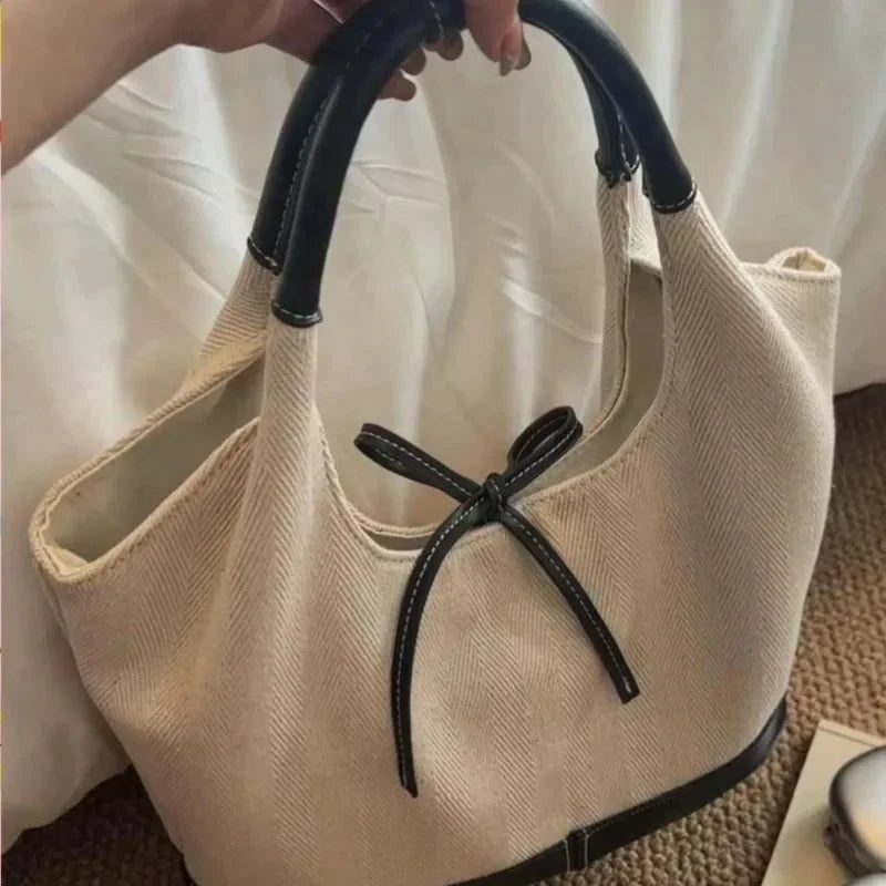 Ingvn  Patchwork Womens Tote Bag Casual Large Capacity Fashion New Designer Shoulder Bag Travel Literary Commuter Female Handbag