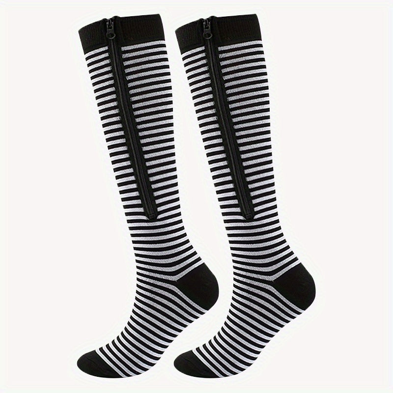 Copper Compression Socks for Women - 20-30 mmHg Graduated Compression, Wide Calf Support for Pregnancy, Running, Nursing, and Athletic Activities