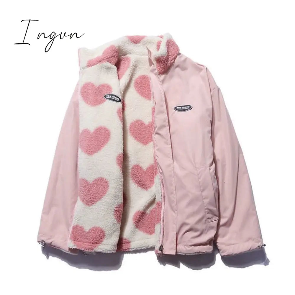 Ingvn - Corduroy Coat Women Clothing High Street Fashion Lamb Wool Winter Clothes Women Jacket Loose Casual Thick Jackets for Women Tops