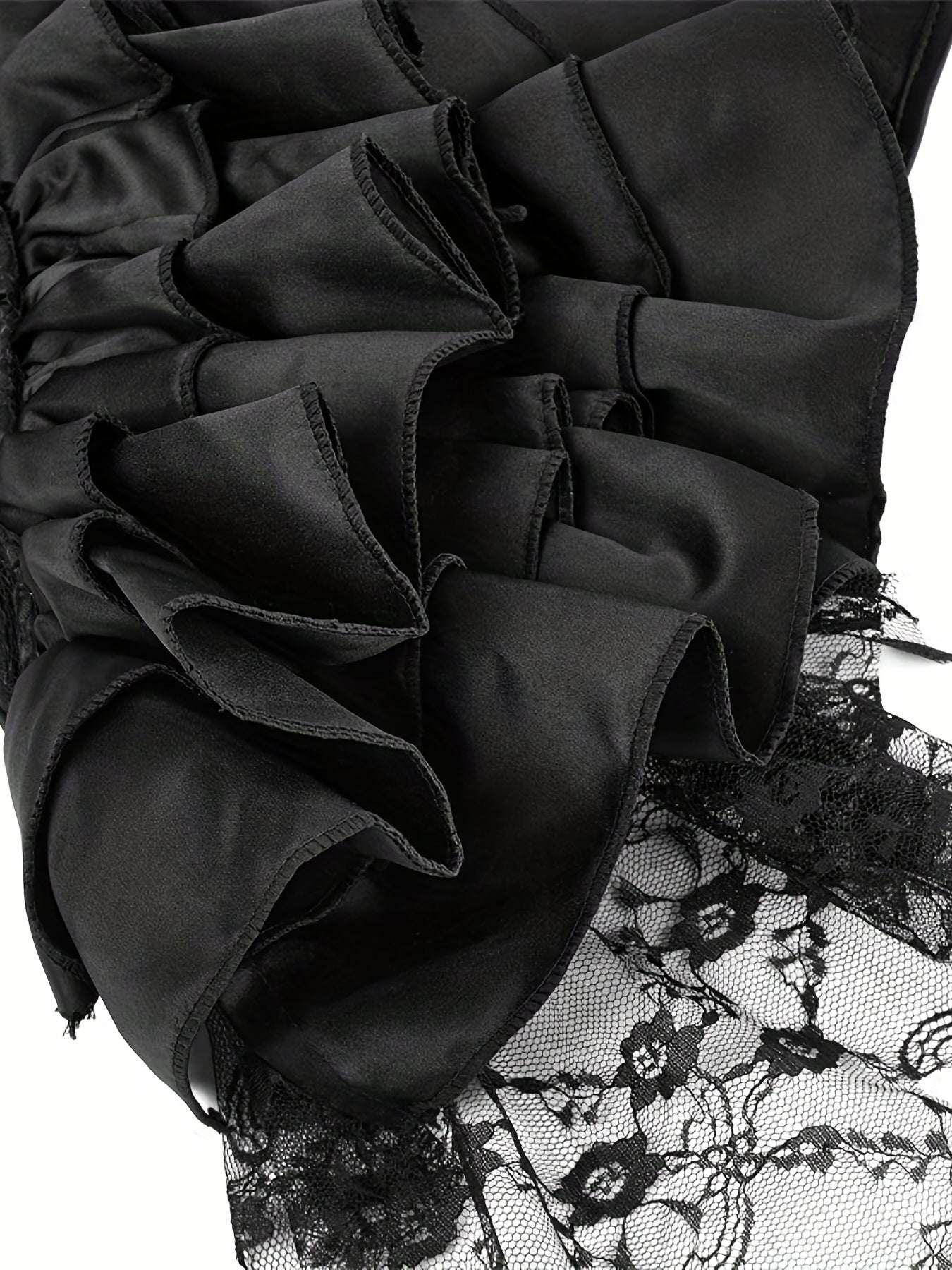 Flirty Ruffle Strapless Corset Bustier - Ultimate Tummy Control Shapewear - Adjustable Lace-Up Jacquard Body Sculptor for Women