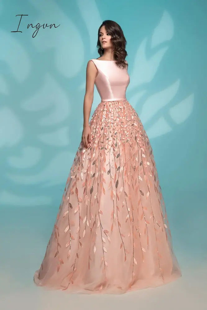 Ingvn - New Dark Nary Evening Dress Sequin Dress Dress Lady Elegant Evening Dress Long Dress