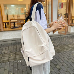 Ingvn  Nylon Versatile Backpack Large Capacity School Student Backpack Washable Waterproof Computer Bag Unisex